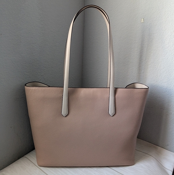 NWT Kate Spade KN624 Cece Pebbled Leather Large Tote Set In Milk Tea Multi - Picture 3 of 4